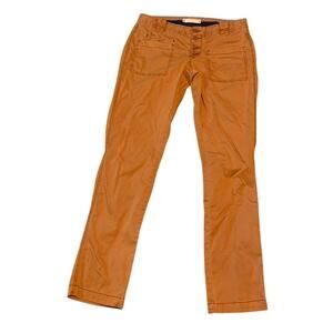 Hei Hei Pant Size 4 30x30 Golden Brown Anthropologie Button Fly Chino Low Rise